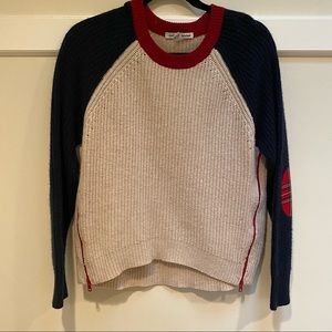 Autumn Cashmere Patch Sleeve Sweater